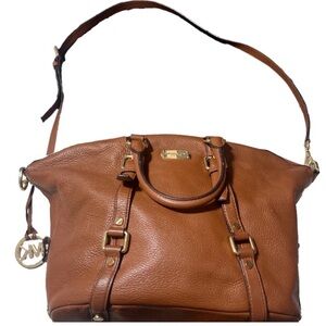 MICHAEL KORS LEGACY BEFFORD PEBBLE LEATHER MEDIUM SATCHEL